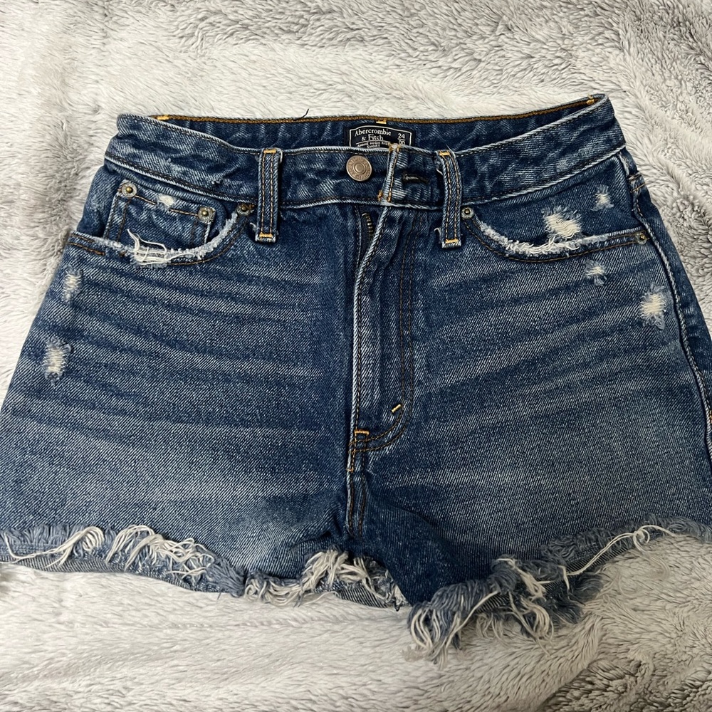 Abercrombie Annie High Rise Denim Shorts